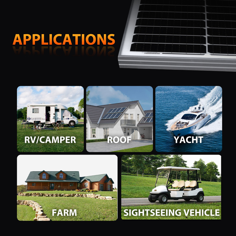 200w 400w 800w Комплект солнечных панелей 12v с креплениями Rv Caravan Camper Van