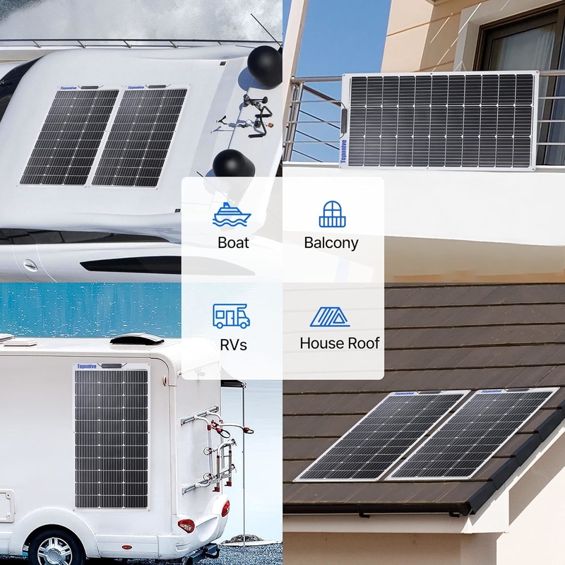 120 Вт гибкая солнечная панель 12 Вт моно батарея для RV лодки морской караван караван